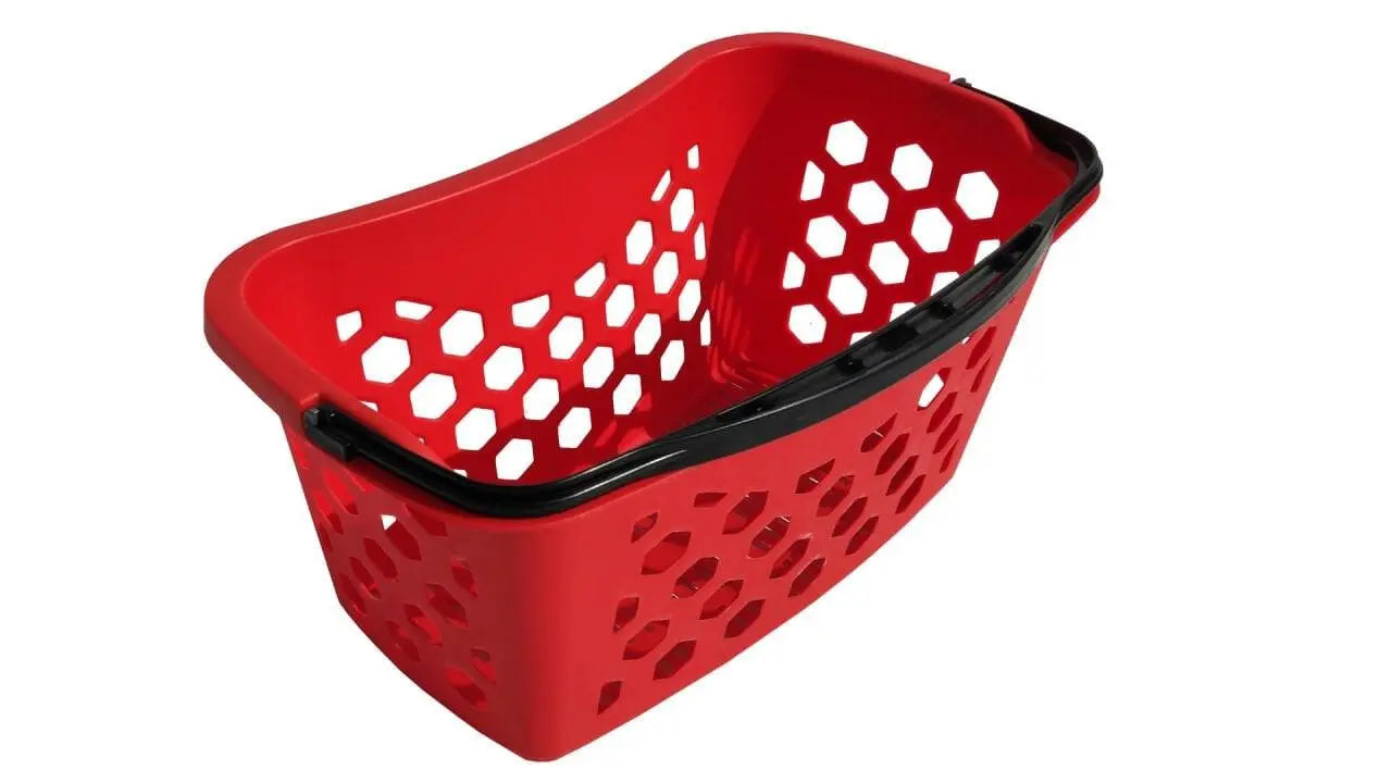 (5'li Paket) Plastik Alışveriş Sepeti Tek Saplı 25 Litre Raffar