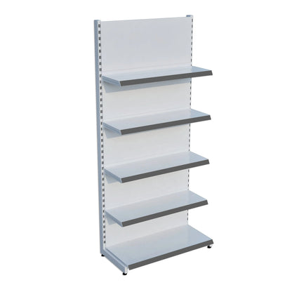 Beyaz Renk Metal 5 Katlı Market Raf Sistemi | Market Rafı |  G90CM Yükseklik H220 CM| Raffar