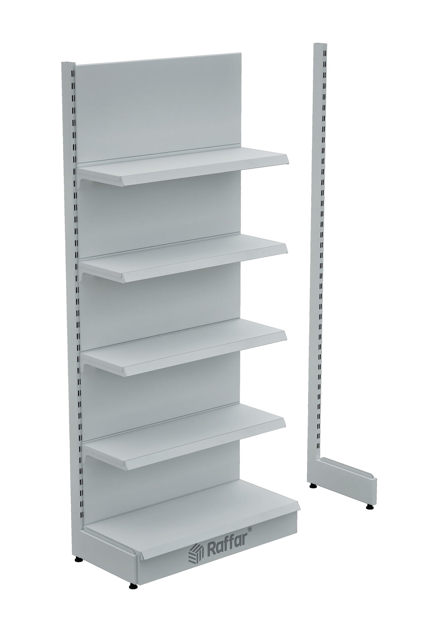 Bazalı Beyaz Renk Tek Ayaklı İlave Modül (Tek Başına Kullanılmaz) 90*H220 CM