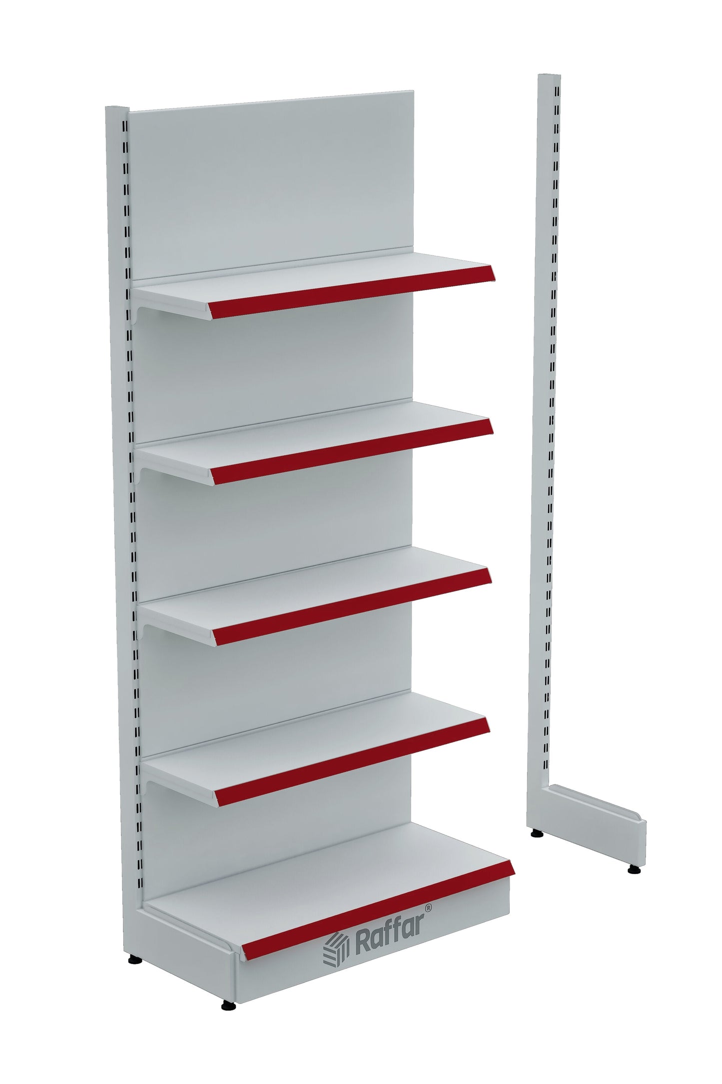 Bazalı Beyaz Renk Tek Ayaklı İlave Modül (Tek Başına Kullanılmaz) 90*H220 CM