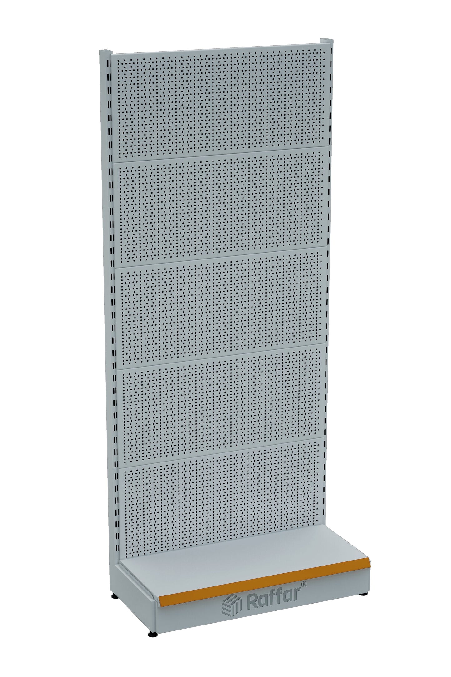 BAZALI Beyaz Metal Delikli  Market Raf Sistemi | Hırdavat Rafı | G90CM Yükseklik H220 CM|