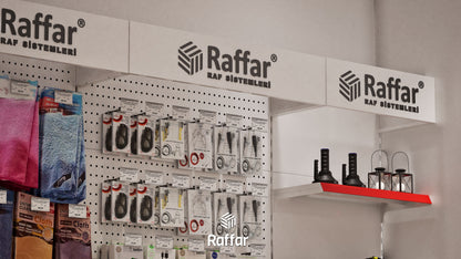 Market Rafı İlave Raf Tablası ve Konsol Takımı – Beyaz – W90 × D30 cm