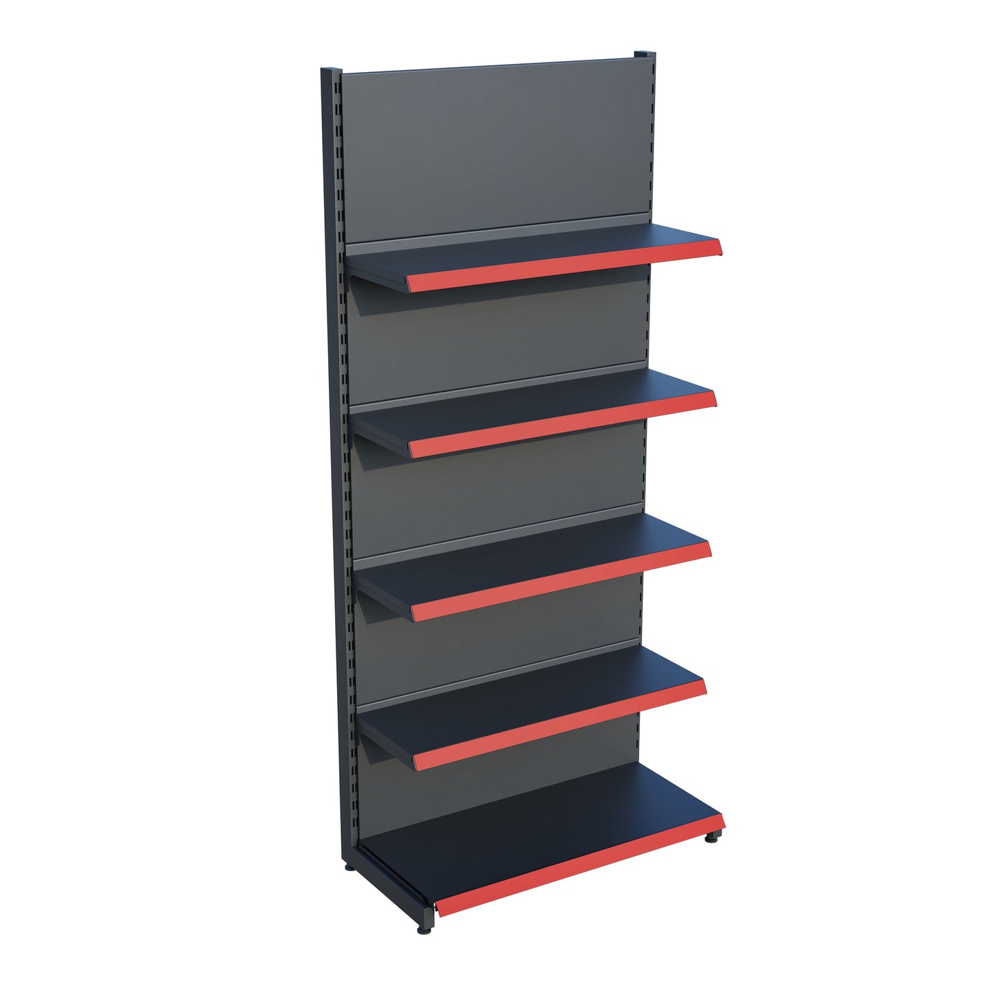 Antrasit Siyah Renk Metal 5 Katlı Market Raf Sistemi | Market Rafı | G90CM Yükseklik H220 CM|