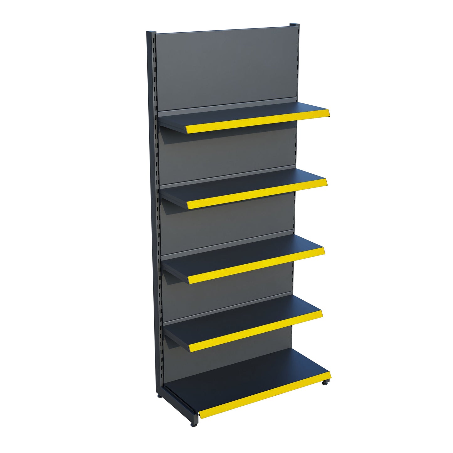 Antrasit Siyah Renk Metal 5 Katlı Market Raf Sistemi | Market Rafı | G90CM Yükseklik H220 CM|