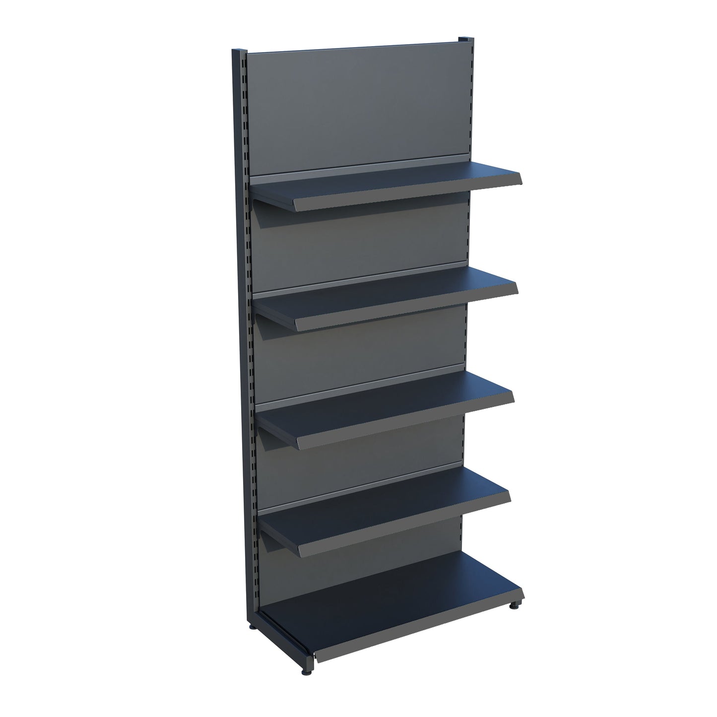 Antrasit Siyah Renk Metal 5 Katlı Market Raf Sistemi | Market Rafı | G90CM Yükseklik H220 CM|