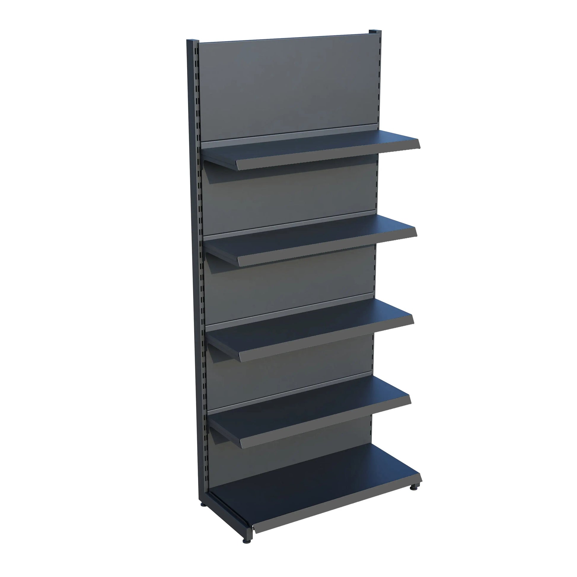 Antrasit Siyah Renk Metal 5 Katlı Market Raf Sistemi | Market Rafı | G90CM Yükseklik H220 CM| Raffar