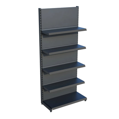 Antrasit Siyah Renk Metal 5 Katlı Market Raf Sistemi | Market Rafı | G90CM Yükseklik H220 CM| Raffar
