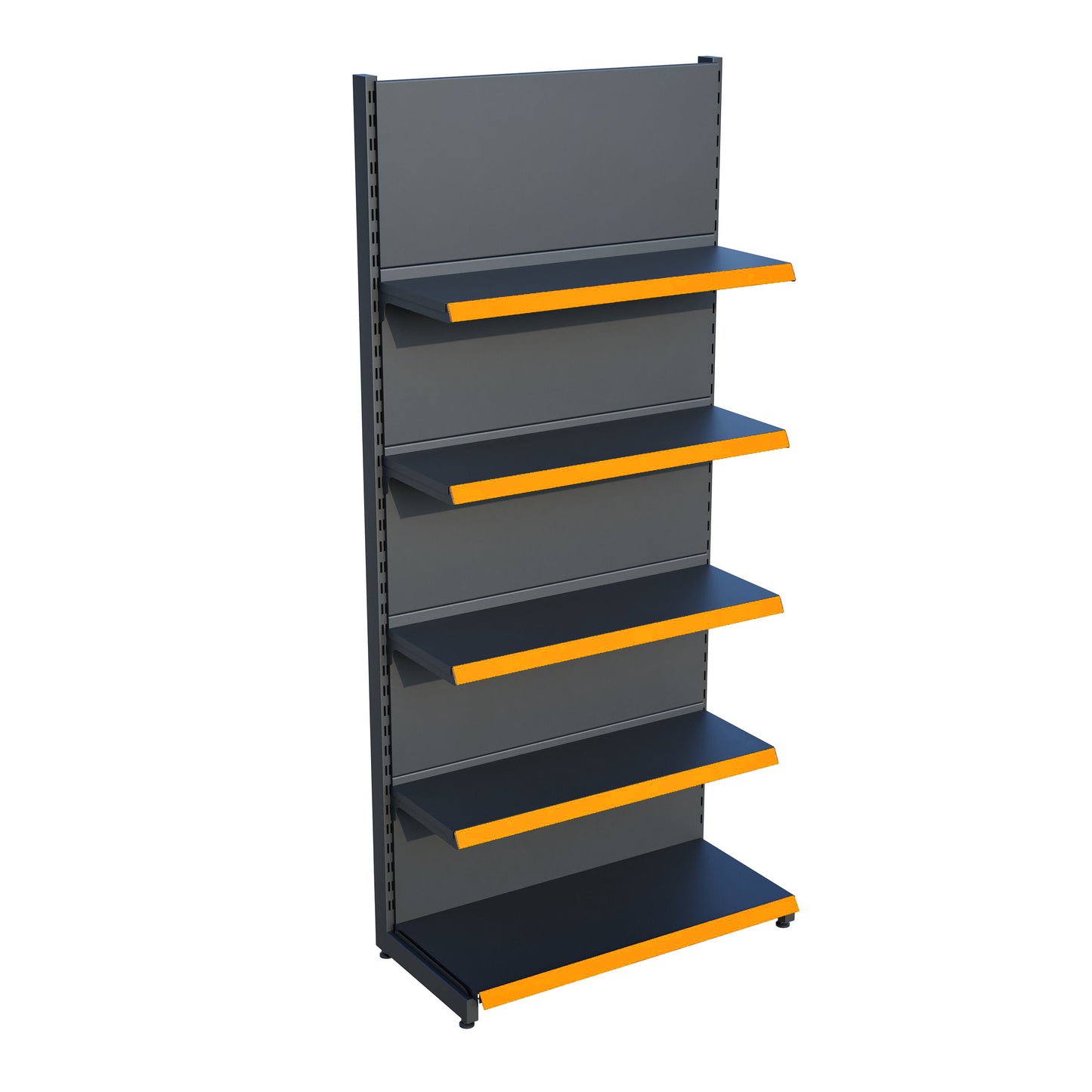 Antrasit Siyah Renk Metal 5 Katlı Market Raf Sistemi | Market Rafı | G90CM Yükseklik H220 CM|