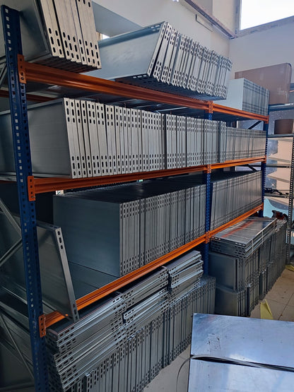 Galvaniz 3 Katlı 2Li Birleşik Arşiv Raf Sistemi - Çelik Raf - Metal Raf
