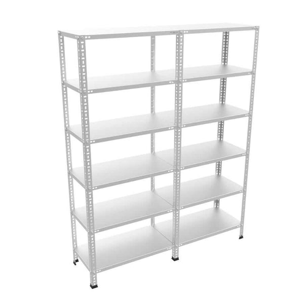 Galvaniz 6 Katlı 2Li Birleşik Arşiv Raf Sistemi - Çelik Raf - Metal Raf