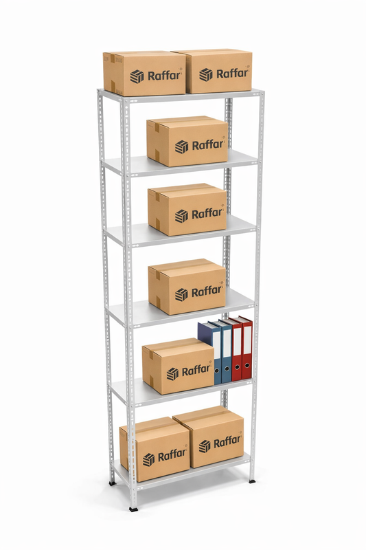 Galvaniz 6 Katlı Arşiv Raf Sistemi - Çelik Raf - Metal Raf