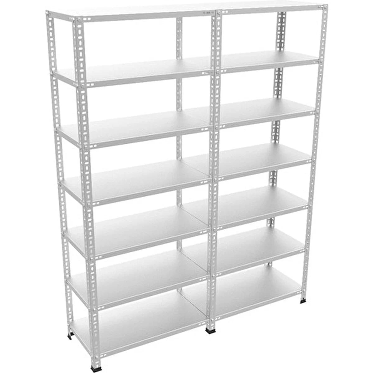 Galvaniz 7 Katlı 2Li Birleşik Arşiv Raf Sistemi - Çelik Raf - Metal Raf