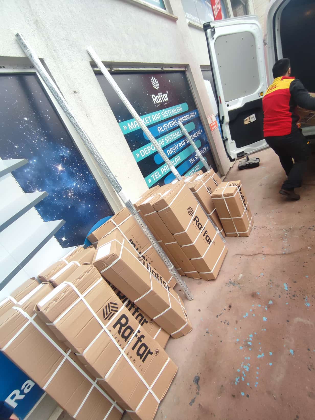 Galvaniz 7 Katlı 2Li Birleşik Arşiv Raf Sistemi - Çelik Raf - Metal Raf