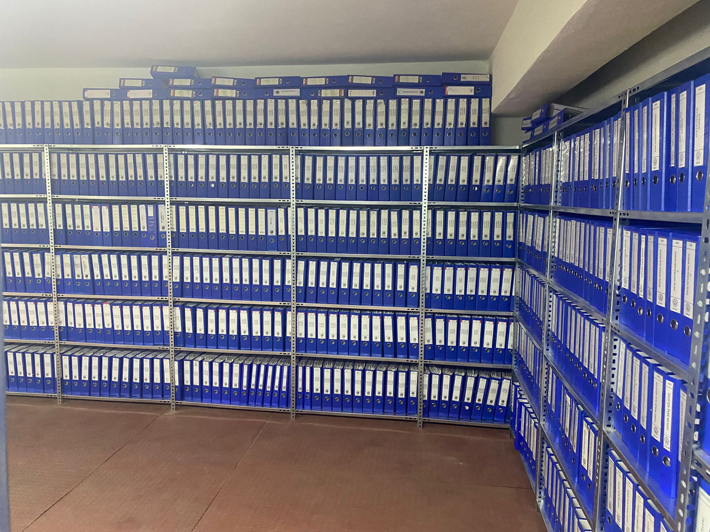 Galvaniz 7 Katlı 2Li Birleşik Arşiv Raf Sistemi - Çelik Raf - Metal Raf