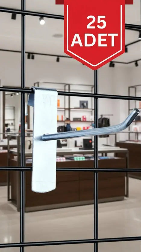 Tel Pano Kancası 25 Adet 10 Cm Raf Ve Tel Askısı Tel Çubuk Raffar