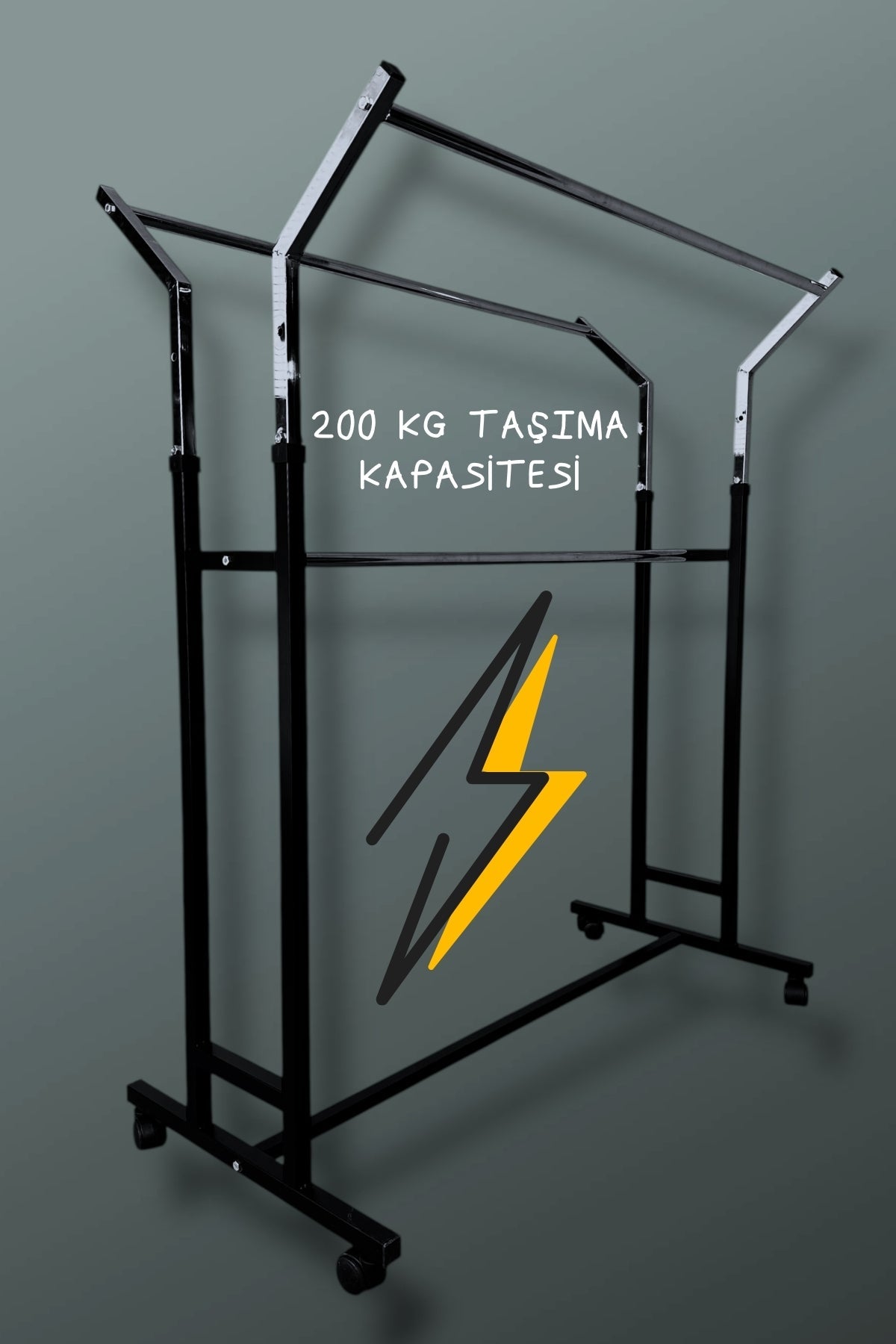 V Ayarlı Askılık Ayarlanabilir Krom Giysi Ve Elbise Askılığı Tekerlekli Mağaza Askılığı