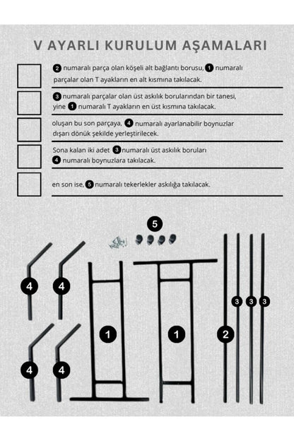 V Ayarlı Askılık Ayarlanabilir Krom Giysi Ve Elbise Askılığı Tekerlekli Mağaza Askılığı