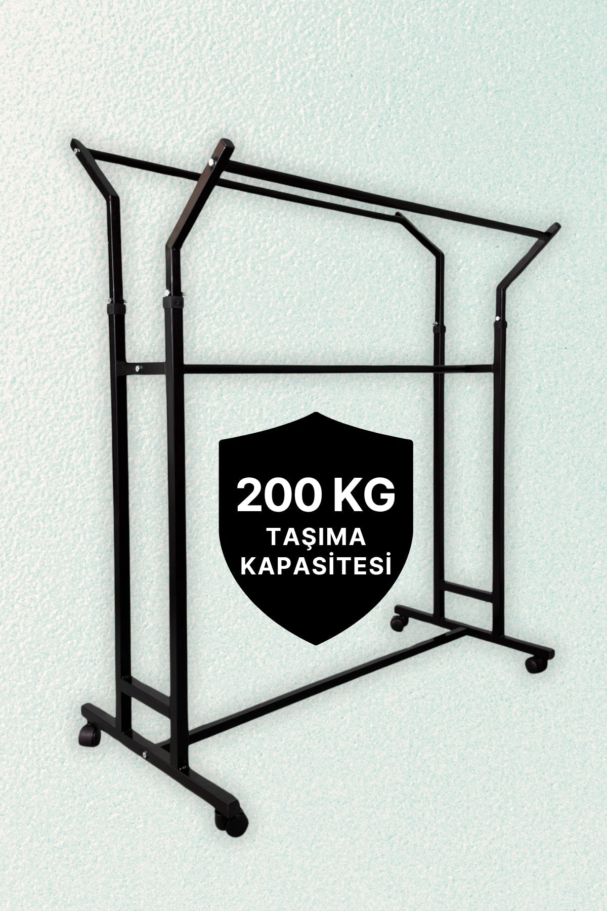 V Ayarlı Askılık Ayarlanabilir Stand Eteklik Giysi Ve Elbise Askılığı Tekerlekli Mağaza Askılığı