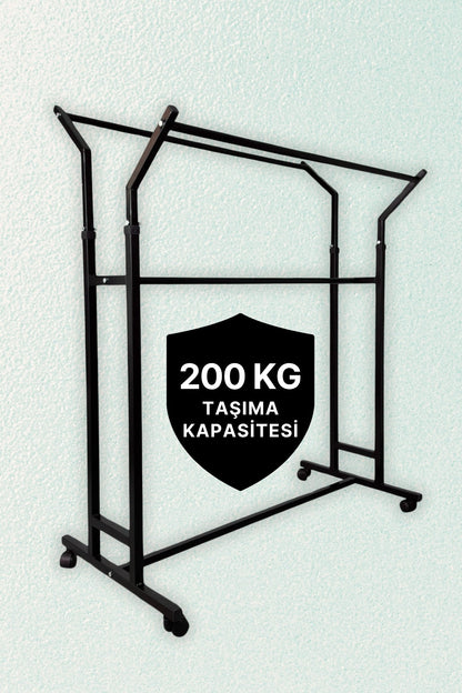 V Ayarlı Askılık Ayarlanabilir Stand Eteklik Giysi Ve Elbise Askılığı Tekerlekli Mağaza Askılığı