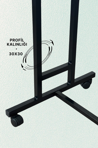 V Ayarlı Askılık Ayarlanabilir Stand Eteklik Giysi Ve Elbise Askılığı Tekerlekli Mağaza Askılığı