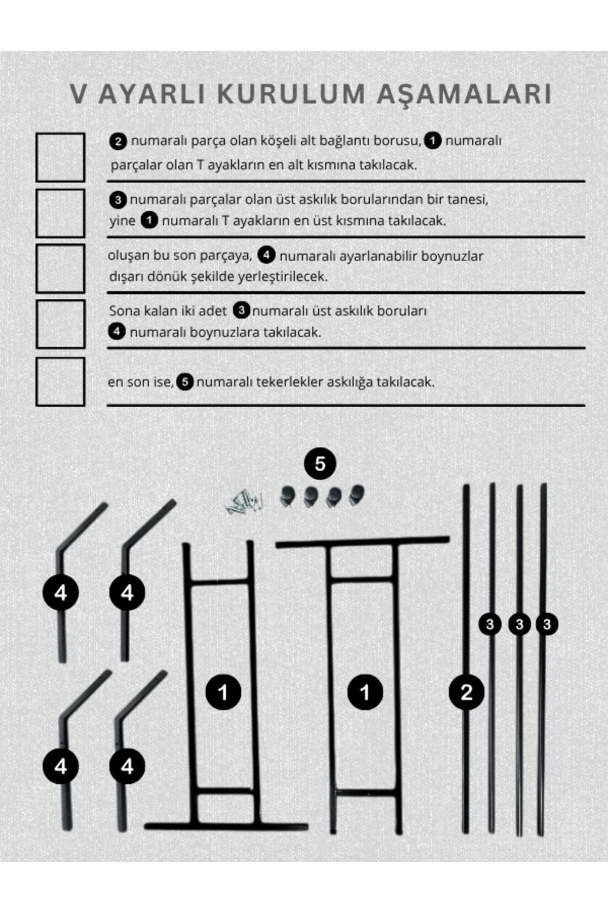 V Ayarlı Askılık Ayarlanabilir Stand Eteklik Giysi Ve Elbise Askılığı Tekerlekli Mağaza Askılığı